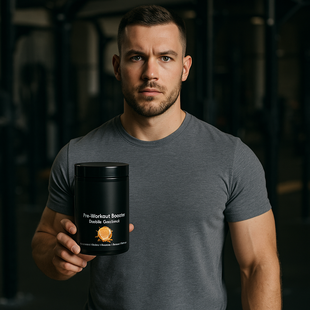 Pre-Workout Arancia Uomo Sportivo Mezzo Busto 1:1