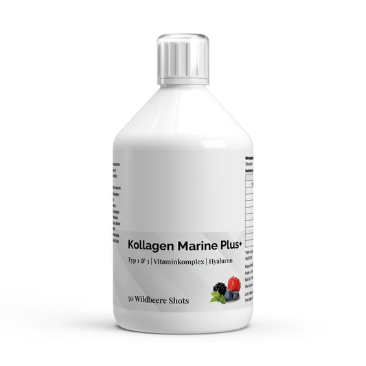 Collagene Marino Plus+ - 50 Shot Frutti di Bosco | Kollagen Marine Plus+ Wildbeere - Deutsche Qualität