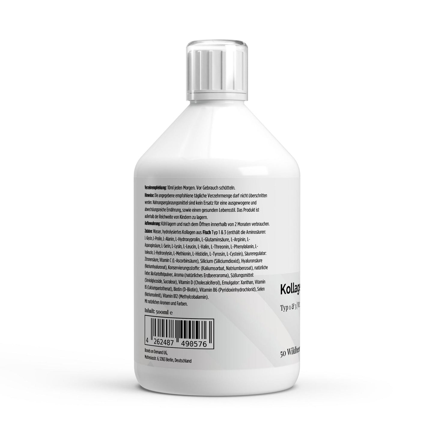 Collagene Marino Plus+ - 50 Shot Frutti di Bosco | Kollagen Marine Plus+ Wildbeere - Deutsche Qualität