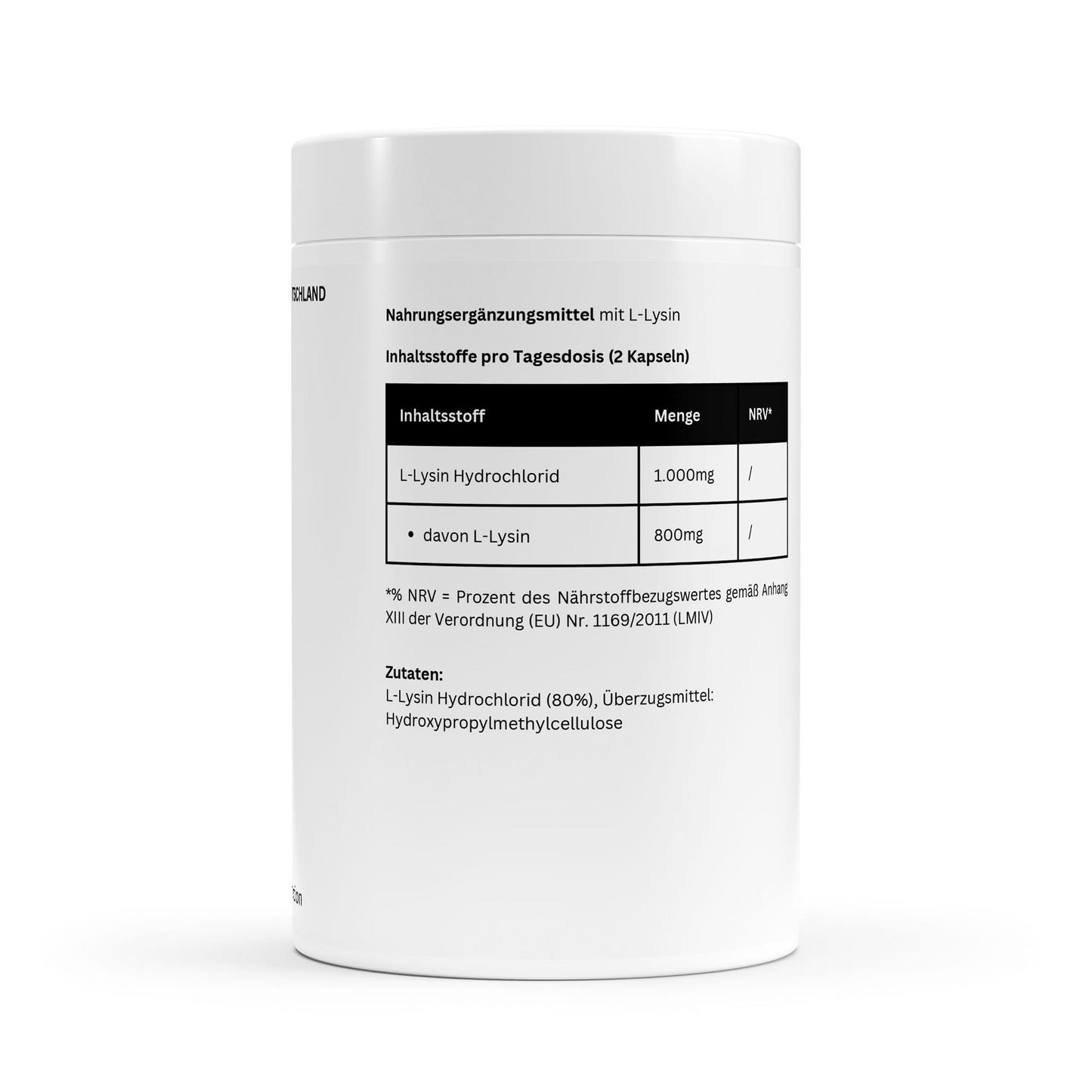 L-Lisina Capsule Pure | L-Lysine Capsules - Deutsche Qualität