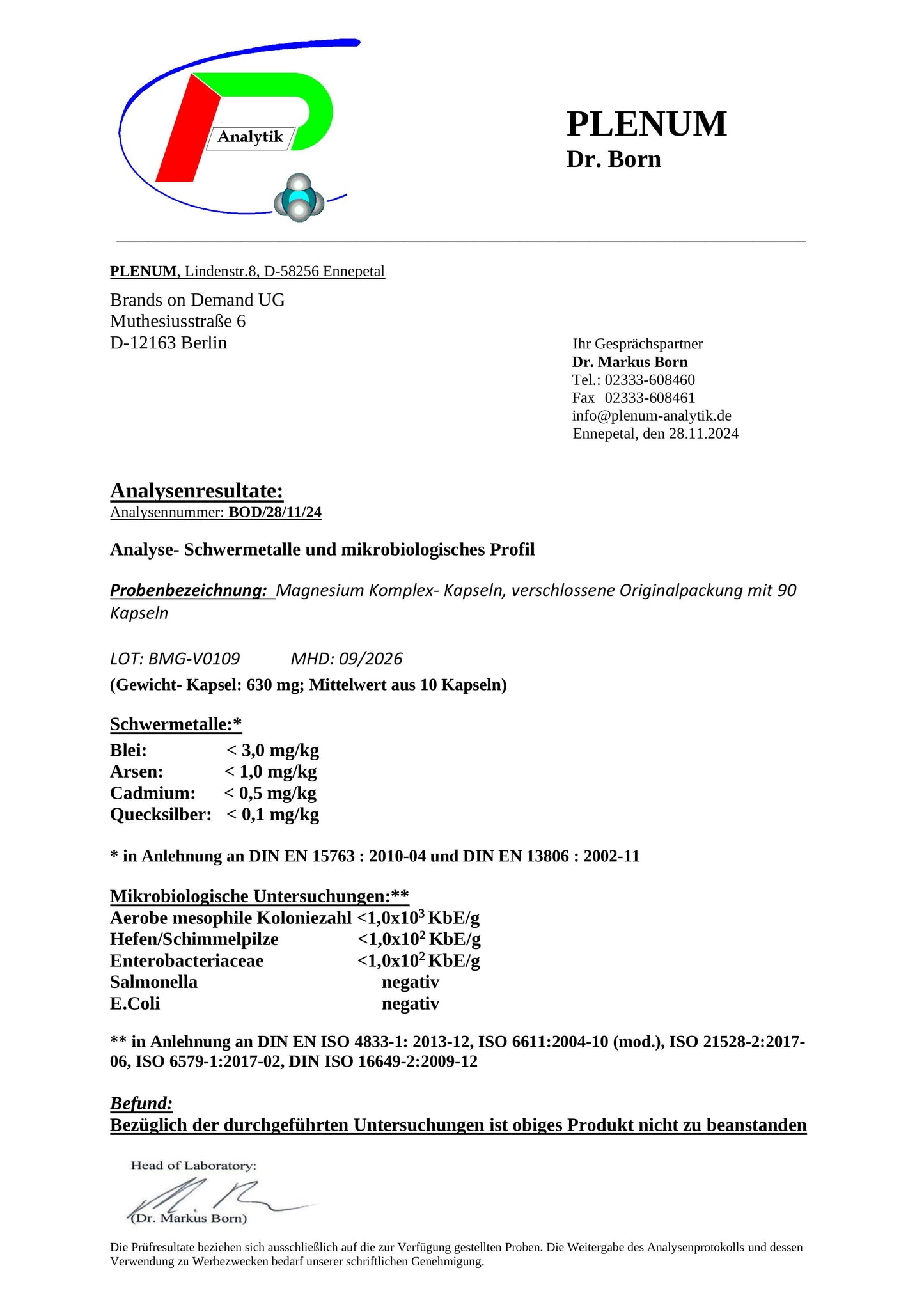 Magnesio + Vitamina B6 - 90 Capsule | Magnesium + Vitamin B6 - Deutsche Reinheit