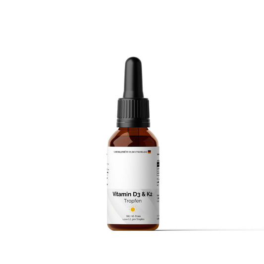 Vitamina D3 + K2 Gocce - 1.700 Gocce | Vitamin D3 + K2 Drops - Deutsche Qualität